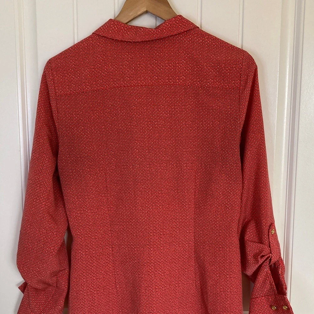 The Limited Womens Ashton Dress Size M Coral 1/2 Button-Up Shirt Dress LS Career